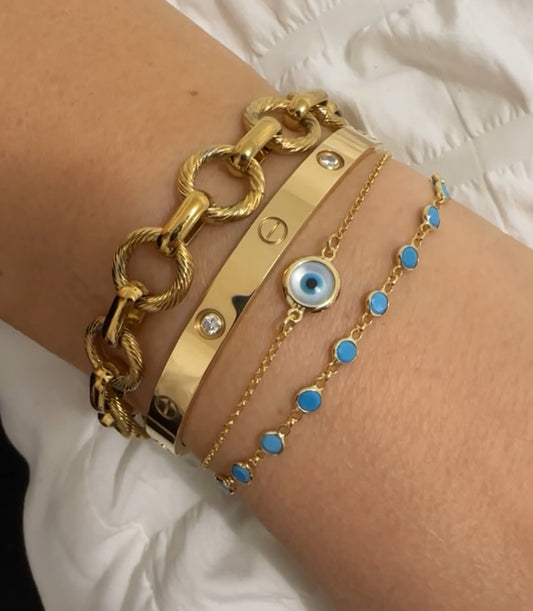 BLUE beaded summa Bracelet