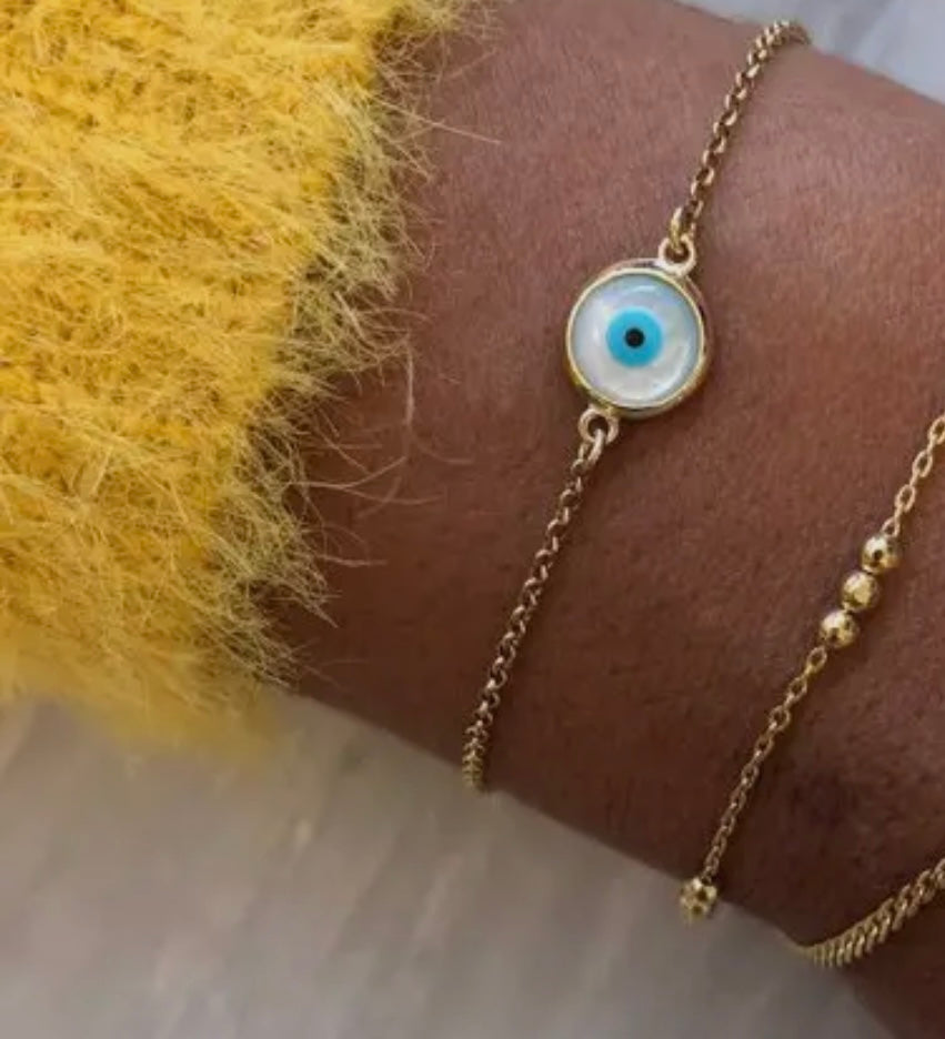 Gold Evil Eye Bracelet