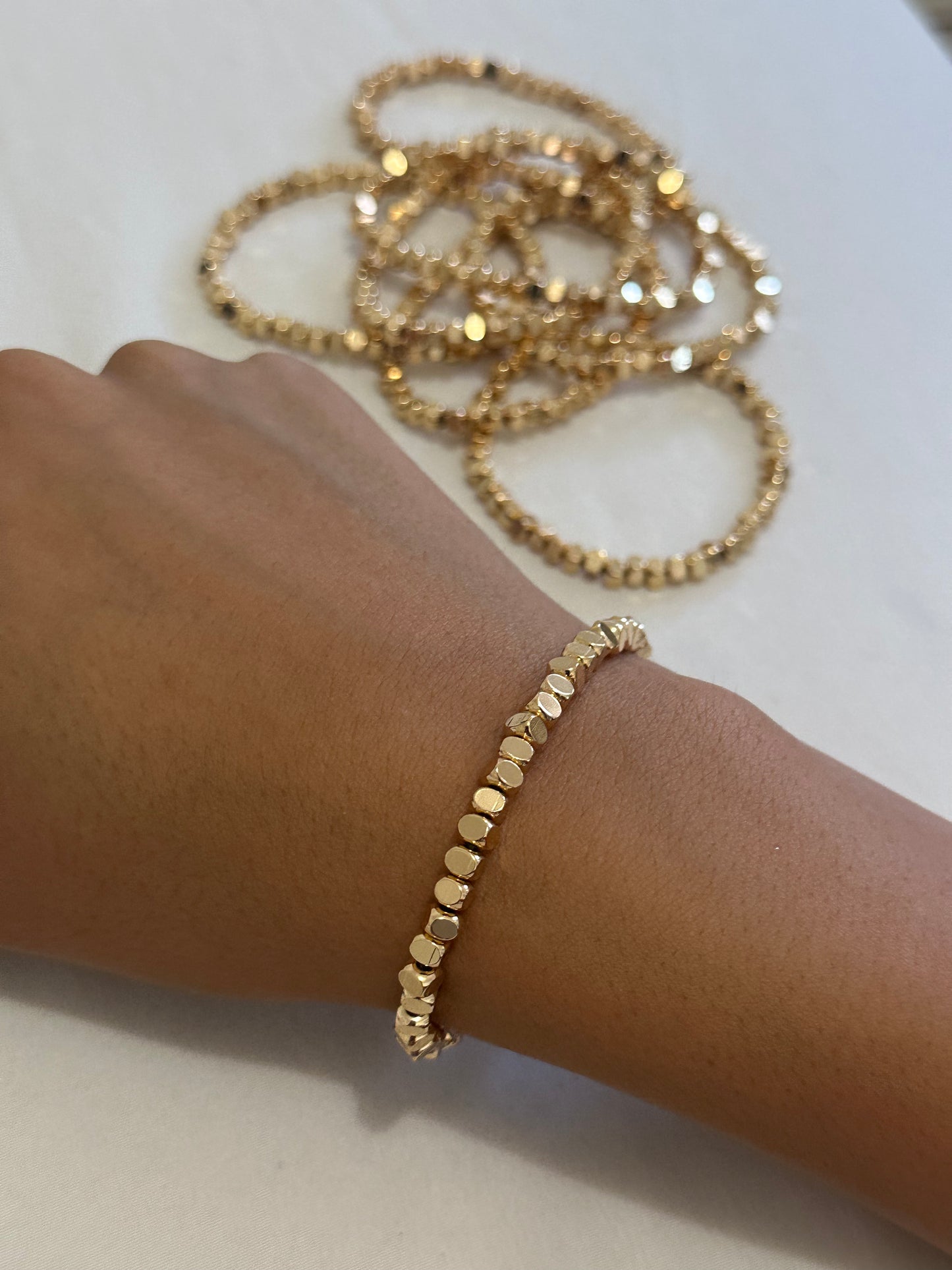 Thin Stackable Beaded Bracelet